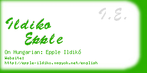 ildiko epple business card
